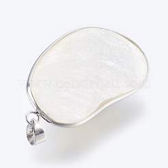 Natural White Shell Mother of Pearl Shell Big Pendants&nbsp;SSHEL-P014-13