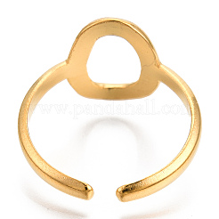 Ion Plating(IP) 304 Stainless Steel Hollow Oval Cuff Rings&nbsp;X-RJEW-N038-120LG