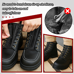 PU Leather Lace-in Shoe Zipper Inserts&nbsp;DIY-WH0671-072A