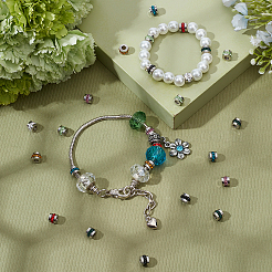32Pcs 8 Colors 304 Stainless Steel Rhinestone Beads&nbsp;STAS-DC0010-94