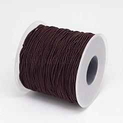 ナイロン糸によってラップラウンドゴムひも  コーヒー  0.6mm  約65.61ヤード（60m）/ロール&nbsp;EC-K001-0.6mm-04