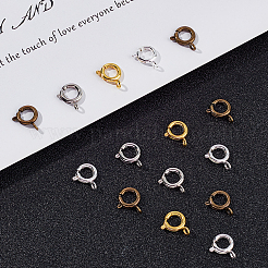 真鍮のスプリングリングの留め金  ジュエリーには大きな  ミックスカラー  9mm  穴：1.5mm  4色  20個/カラー  80個/箱&nbsp;KK-PH0004-53
