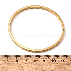 Frosted 304 Stainless Steel Hinged Bangles&nbsp;BJEW-H644-09G