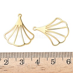 真鍮チャーム  中空のチャーム  ニッケルフリー  18KGP本金メッキ  葉  24x20x1mm  穴：1.2mm&nbsp;KK-Z136-65G-01