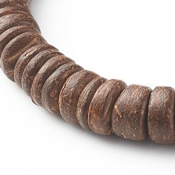 Natural Coconut Wood Beads Stretch Bracelets&nbsp;BJEW-JB06643