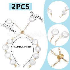 2Pcs Natural Keshi Pearl Slider Bracelet Making&nbsp;BJEW-UN00020