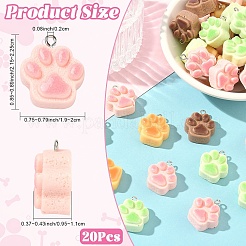 20Pcs Opaque Resin Pendants&nbsp;RESI-YW0006-25