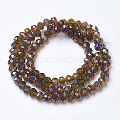 Electroplate Transparent Glass Beads Strands&nbsp;EGLA-A034-T6mm-F