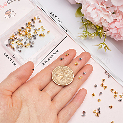 100Pcs 2 Colors Brass Crimp Beads&nbsp;KK-BBC0014-30
