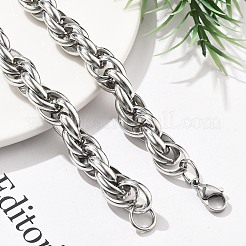 304 Stainless Steel Rope Chain Necklaces for Women Men&nbsp;NJEW-A033-04B-P