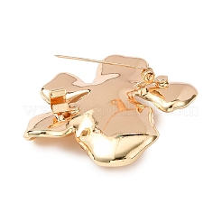 Flower Shape Alloy Rhinestone Lapel Pins for Backpack Clothes&nbsp;JEWB-B038-05G