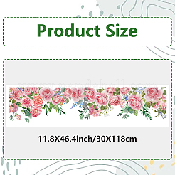 ポリ塩化ビニールの窓の静的なステッカー  長方形  窓の装飾用  花  280x1160mm&nbsp;AJEW-WH0385-0002