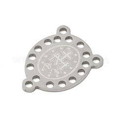 304ステンレスシャンデリア部品リンク  奇跡のメダル処女  ステンレス鋼色  20x15x1mm  穴：1.6mm&nbsp;STAS-E547-01P