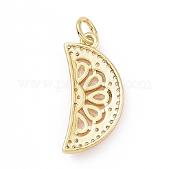 Rack Plating Brass Micro Pave Cubic Zirconia Pendants&nbsp;KK-E033-10G