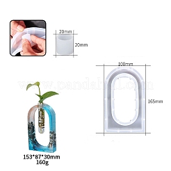 DIY 水耕栽培フラワーホルダーシリコン金型  植物繁殖ステーション樹脂鋳型  プランター花瓶型  オーバル  165x100x30mm&nbsp;PW-WG33504-02