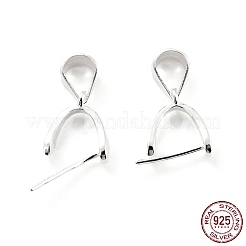 925 Sterling Silver Ice Pick Pinch Bails&nbsp;STER-Z001-122S-05