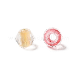 100Pcs Transparent Inside Colours Glass Beads&nbsp;GLAA-P061-01A
