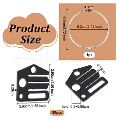 50Pcs House Shape Acrylic Bobbins&nbsp;OACR-OC0001-25A