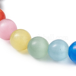8mm Round Natural Lava Rock Beads Stretch Bracelets&nbsp;BJEW-JB10945