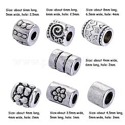 1Box 260pcs/box Tibetan Style Alloy Spacer Beads Large Hole&nbsp;TIBEB-TA0001-01AS