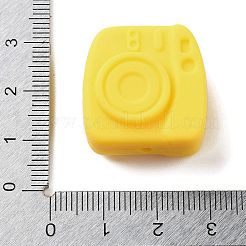 カメラ食品グレードの環境に優しいシリコンフォーカルビーズ  DIYネックレスの製作  ミックスカラー  24x23x12mm  穴：2mm&nbsp;SIL-C007-16