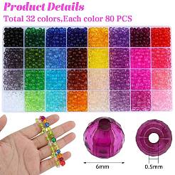 2560Pcs 32 Colors Transparent Acrylic Beads&nbsp;TACR-SZ0001-20A