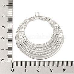 変色しない304ステンレススチールペンダント  ラウンドリングチャーム  ステンレス鋼色  42x38.5x2.5mm  穴：3x2mm&nbsp;STAS-L022-194P