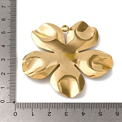 304ステンレススチールエナメルペンダント  花のチャーム  PVD真空メッキ  18KGP本金メッキ  レッド  54x55.5x5.5mm  穴：3.2mm&nbsp;STAS-L299-01B-G06