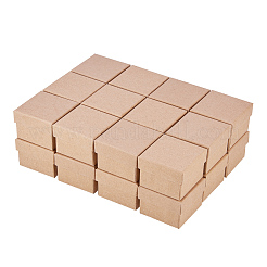厚紙のジュエリーボックス  リングのために  正方形  淡い茶色  5x5x3.2cm&nbsp;CBOX-R036-09
