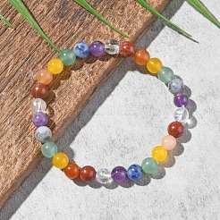 Mixed Gemstone Stretch Bracelets&nbsp;BJEW-Q667-04