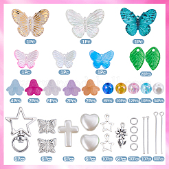 DIY Butterfly Keychain Making Kits&nbsp;DIY-SC0033-73