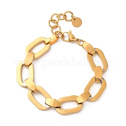 304 Stainless Steel Cable Chain Bracelets for Women&nbsp;BJEW-S173-02A-G