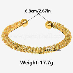304 Stainless Steel Coil Cuff Bangles for Women&nbsp;BX6193-2