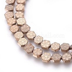 Electroplated Non-magnetic Synthetic Hematite Beads Strands&nbsp;G-P392-G09