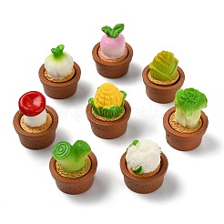 24Pcs 8 Styles Resin Potted Plant Display Decorations&nbsp;AJEW-CJ0001-80