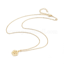 Brass Micro Pave Clear Cubic Zirconia Pendant Necklaces&nbsp;NJEW-F281-01