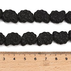 天然溶岩岩ビーズ連売り  染め  螺旋状の貝殻  ブラック  16~17x13x6.5mm  穴：1.2mm  約26個/連  16.34~16.54''（41.5~42センチメートル）&nbsp;G-G347-01D