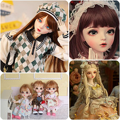 8個 8色 PPドール用ウィッグヘア  DIYの女の子のためのbjdメイキングアクセサリー  ミックスカラー  1000x150~160x0.5mm  1pc /カラー&nbsp;AJEW-GL0002-34B