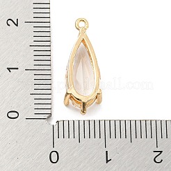 Brass Pave Cubic Zirconia Pendants&nbsp;KK-Q801-01G-02