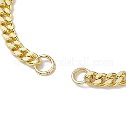 真鍮のカーブチェーンブレスレット作り  丸カンとカニカン付き  ゴールドカラー  6-3/8インチ（16.3cm）&nbsp;AJEW-JB01218
