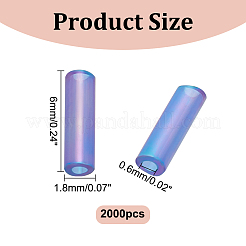 2000Pcs Glass Bugle Beads&nbsp;SEED-HY0001-14A