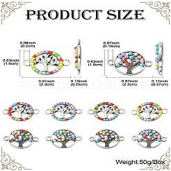 20Pcs 2 Styles Alloy Enamel Tree of Life Connector Charms&nbsp;FIND-CJ0001-62