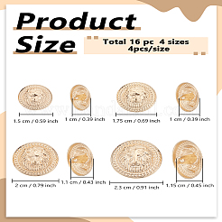 16Pcs 4 Styles Alloy Buttons&nbsp;BUTT-LP0001-32