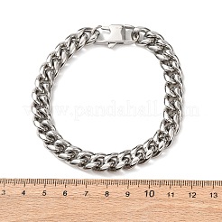 304 Stainless Steel Cuban Link Chain Bracelets for Women Men&nbsp;BJEW-F529-16P