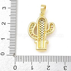 Brass Micro Pave Cubic Zirconia Pendants&nbsp;LS-KK-K411-07G