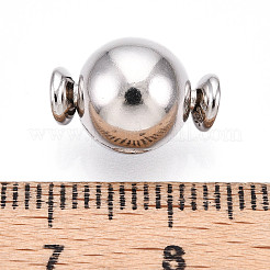 925 Sterling Silver Micro Pave Clear Cubic Zirconia European Clasps&nbsp;STER-T007-140P