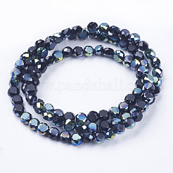Electroplate Glass Beads Strands&nbsp;EGLA-J032-4mm-M