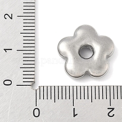 304ステンレスペンダント  ステンレス鋼色  変色防止  花  15.5x16x4mm  穴：3mm&nbsp;STAS-R162-02P-02