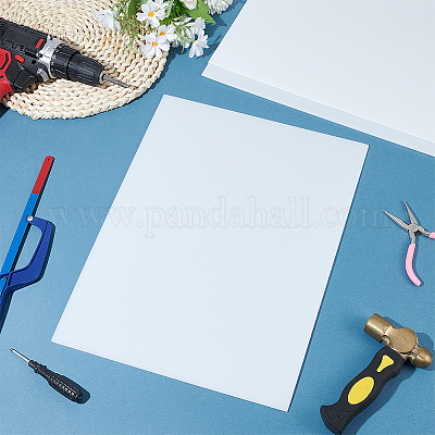 プラスチックシート  長方形  ホワイト  40.7x30.5x0.3cm&nbsp;FIND-WH0199-401E-02-1