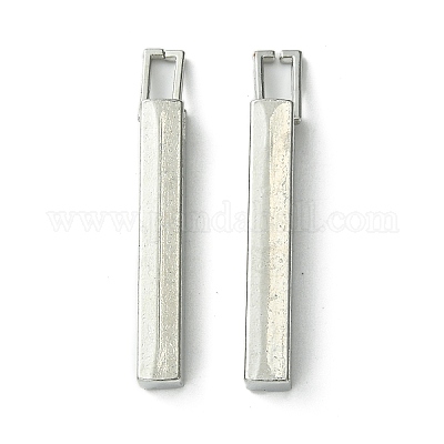 合金ペンダント  長方形  プラチナ  35x5x5.5mm  穴：2.5~6mm&nbsp;FIND-R146-12-1